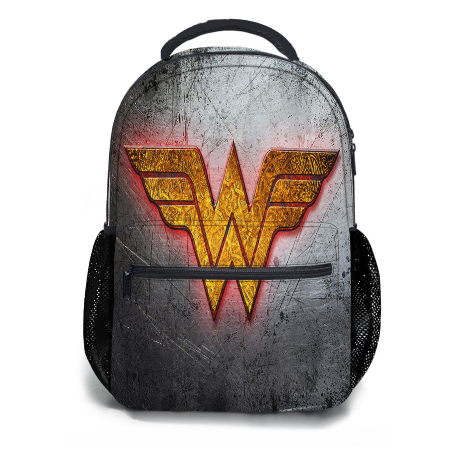 Wonder Woman Metal Logo School Backpacks