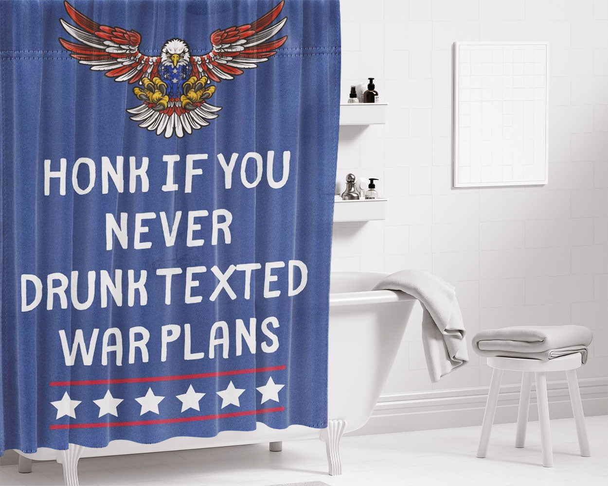 Honk If You Never Drunk Texted Bathroom Shower Curtain Fabric Waterproof | 66 X 72 Inch