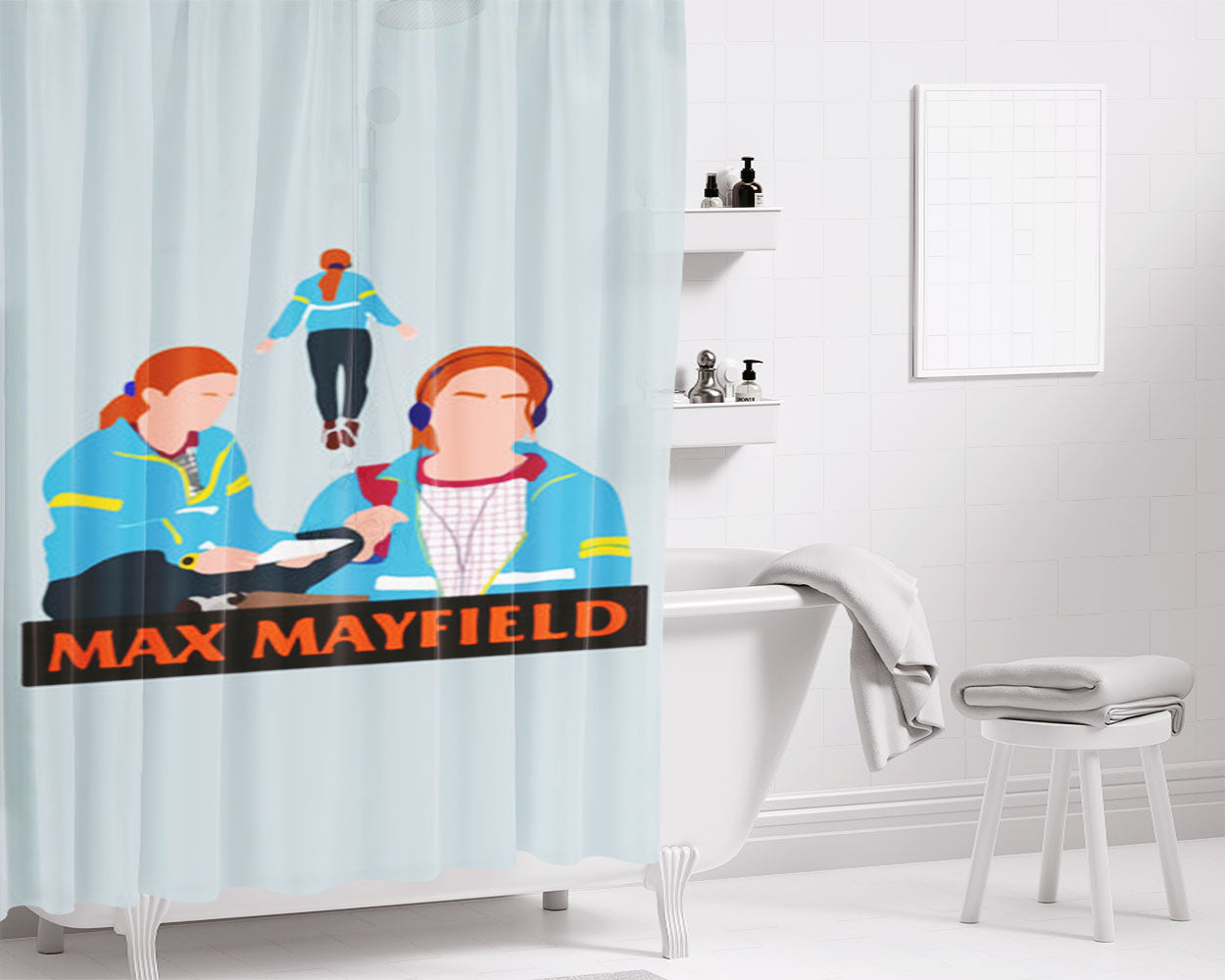 Max Mayfield Bathroom Shower Curtain Fabric Waterproof | 66 X 72 Inch