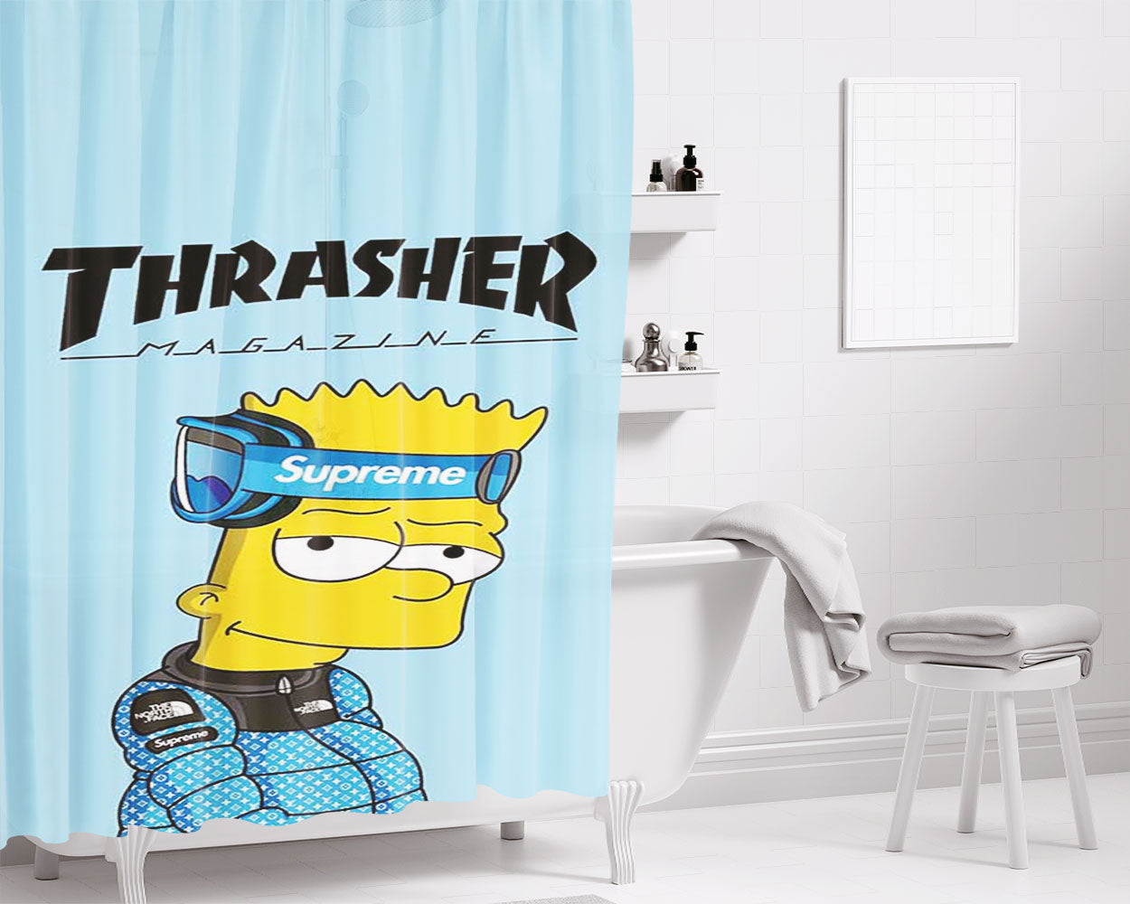 The Silence Of The Lambs Icon Art Bathroom Shower Curtain Fabric Waterproof | 66 X 72 Inch