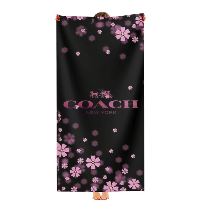 Coach Flowers Purple Sweet Ultra-Soft Luxury Bathroom Towels