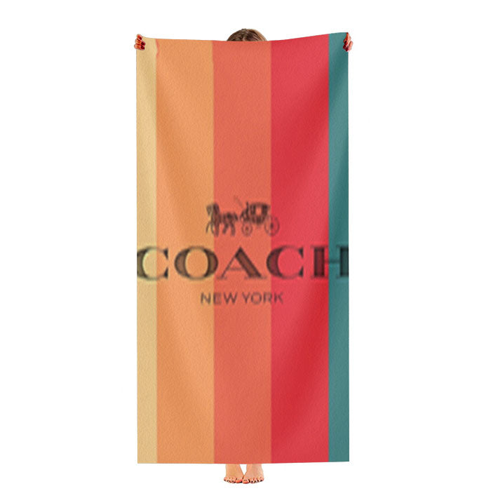 Coach New York Stripe Ultra-Soft Luxury Bathroom Towels