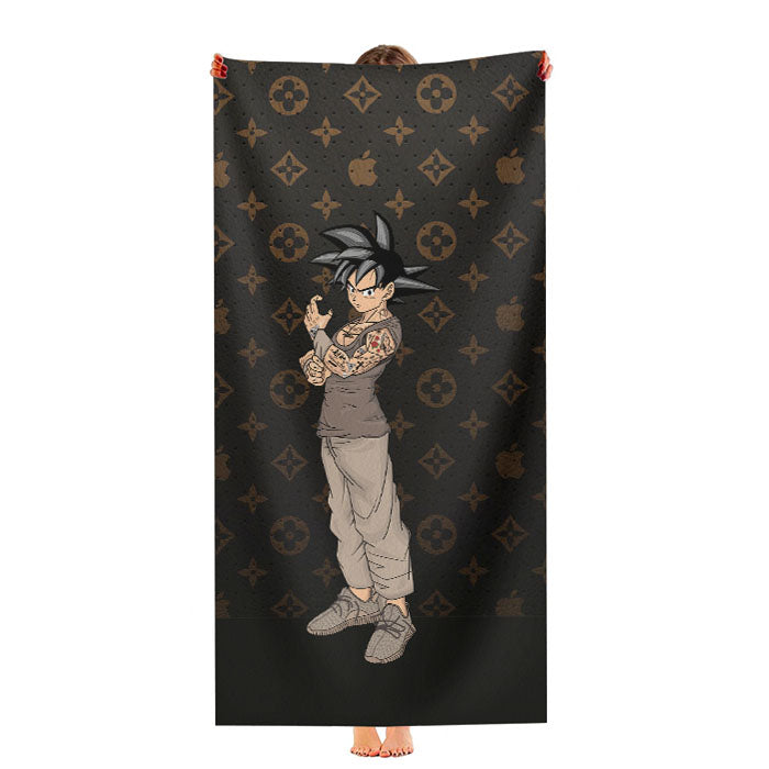 Dragon Ball Son Goku Louis Vuitton Ultra-Soft Luxury Bathroom Towels