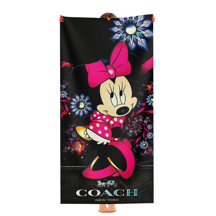 New Minnie Mouse Coach 1 Ultra-Soft Luxury Bathroom Towels