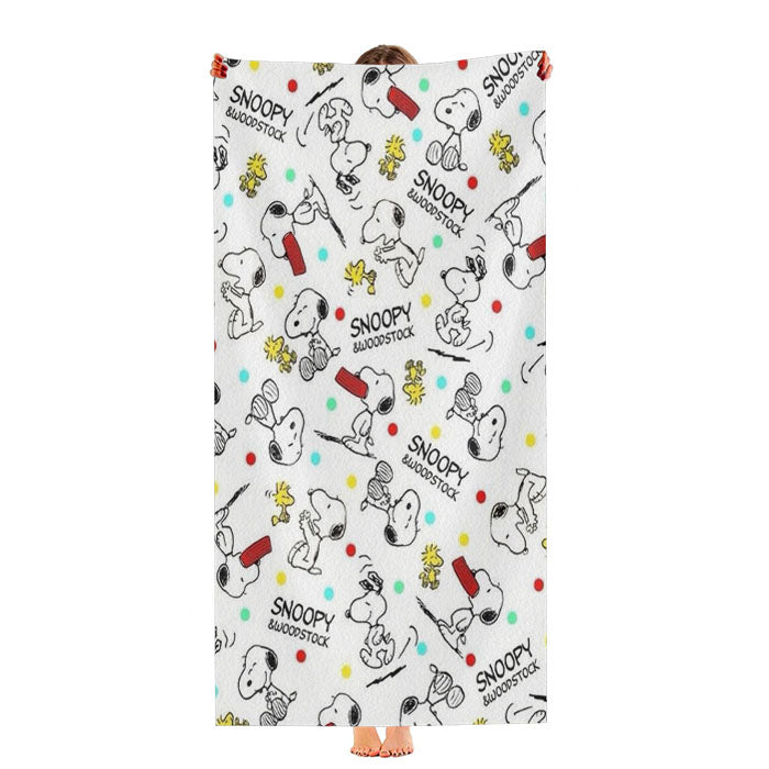 Snoopy And Woodstock Ultra-Soft Luxury Bathroom Towels