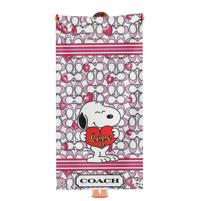 Snoopy Coach Ultra-Soft Luxury Bathroom Towels