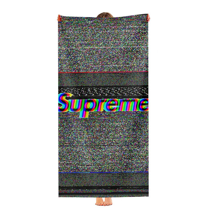 Supreme Glitch Art Ultra-Soft Luxury Bathroom Towels