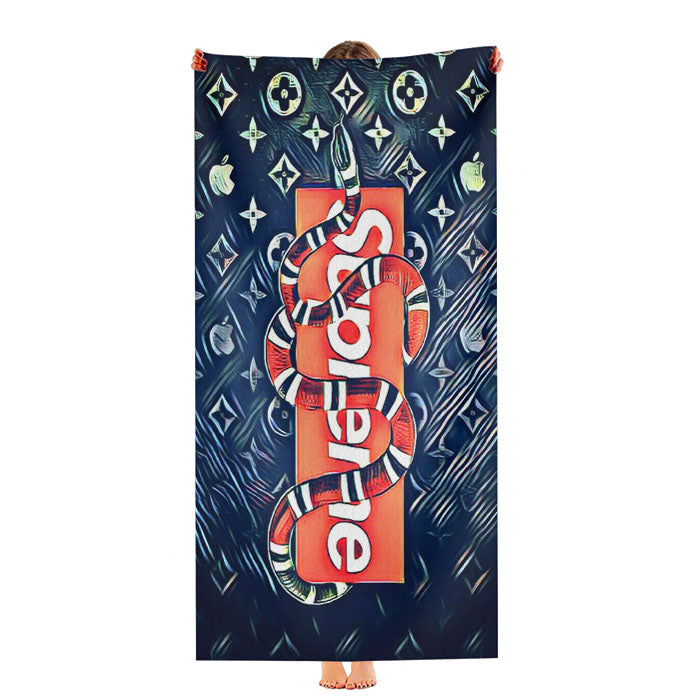 Supreme Gucci Snake Louis Vuitton Apple Ultra-Soft Luxury Bathroom Towels