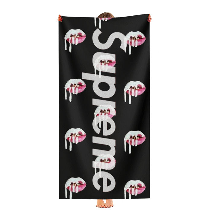 Supreme X Kylie Jenner Lips Logo Ultra-Soft Luxury Bathroom Towels