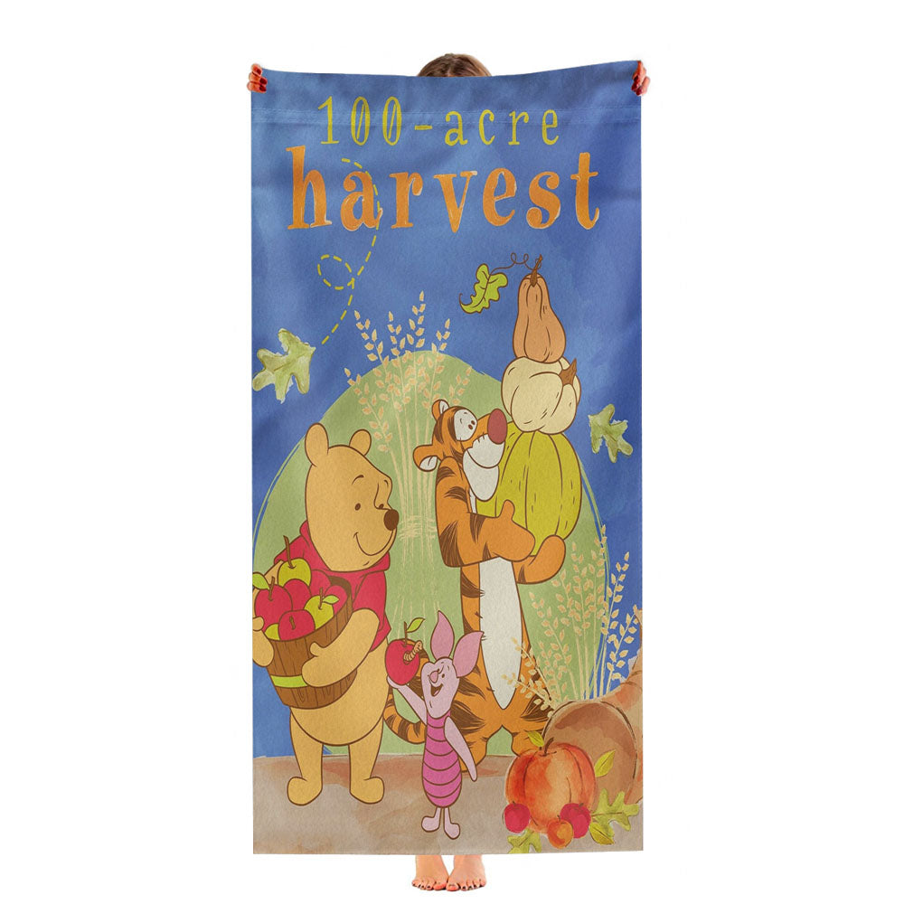 100 Acre Harvest Pooh Tigger Piglet Ultra-Soft Luxury Bathroom Towels