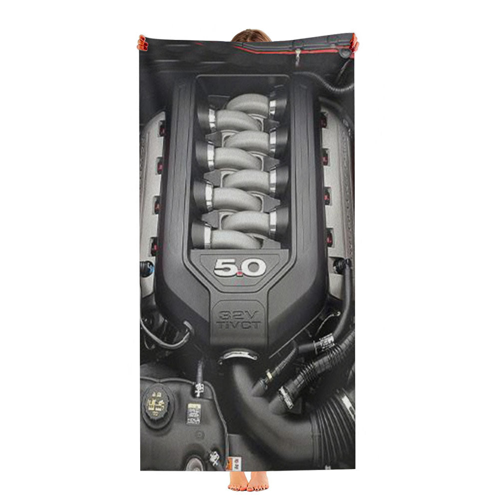 5 0L Coyote Ford Mustang Gt Engine Ultra-Soft Luxury Bathroom Towels