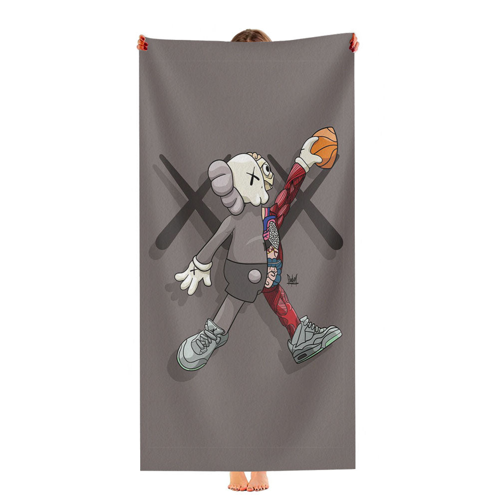 77 Kaws Air Jordan Ultra-Soft Luxury Bathroom Towels