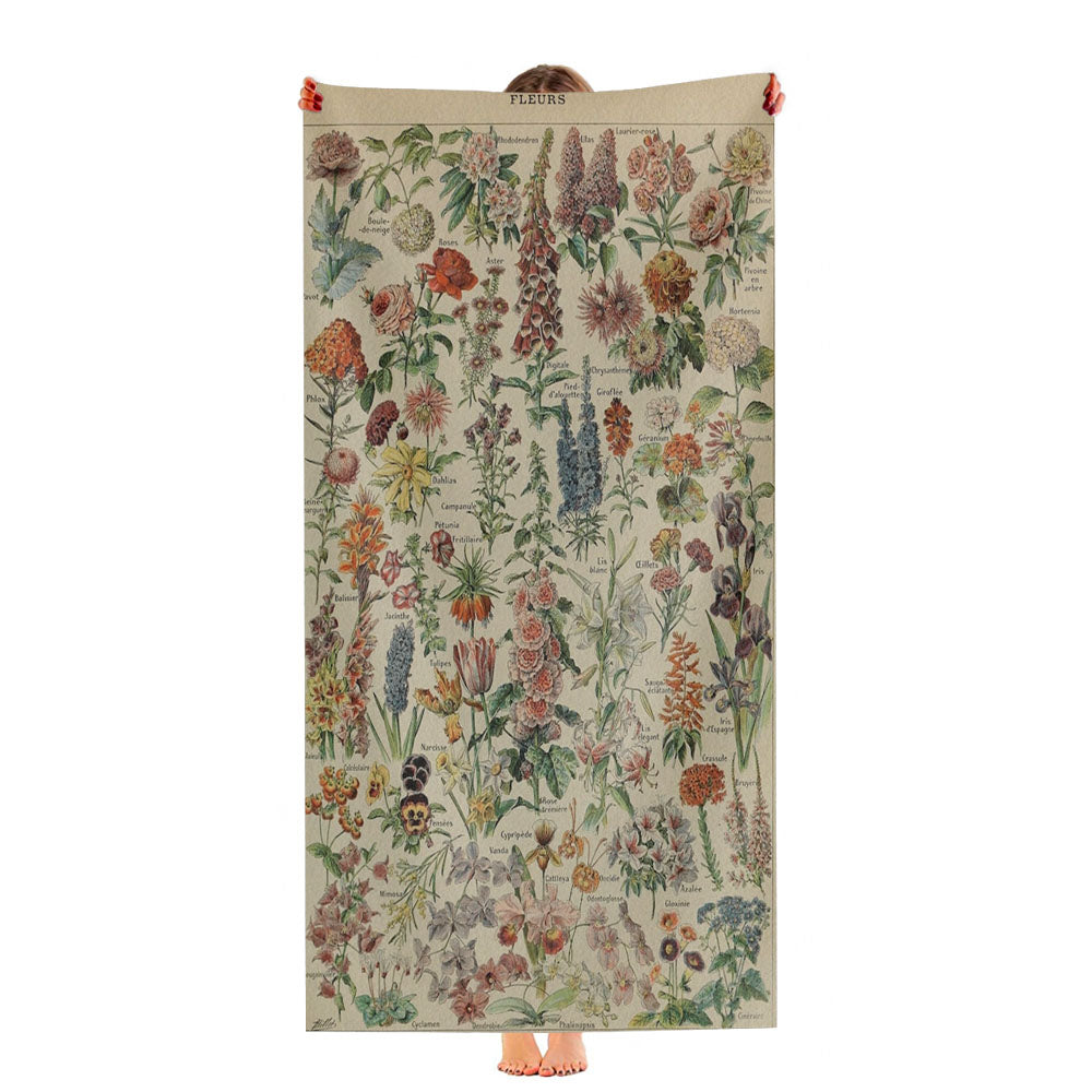 Adolphe Millot'S Flowers Ultra-Soft Luxury Bathroom Towels