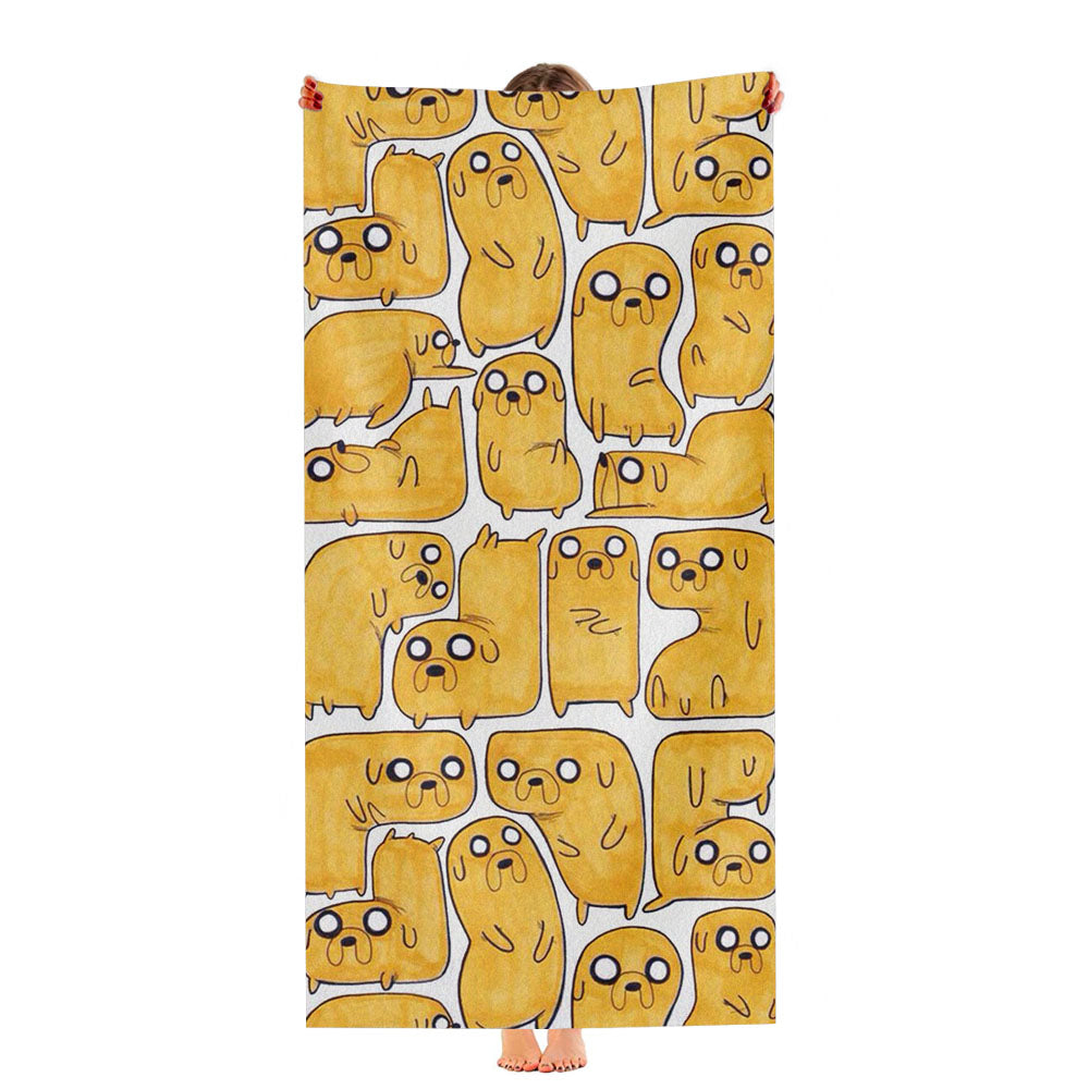 Adventure Time Jake Pattern Ultra-Soft Luxury Bathroom Towels