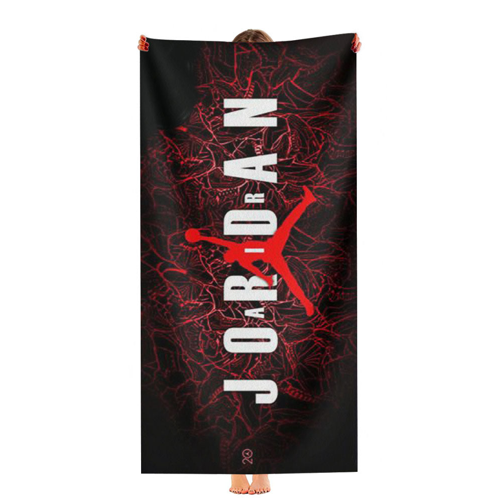 Air Jordan Red Wallpaper Ultra-Soft Luxury Bathroom Towels
