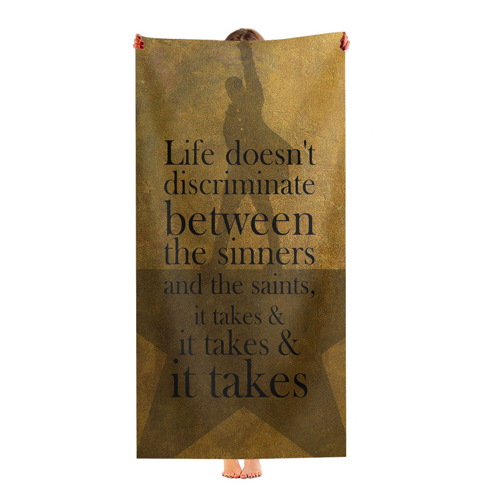 Alexander Hamilton It Takes Quotes Ultra-Soft Luxury Bathroom Towels