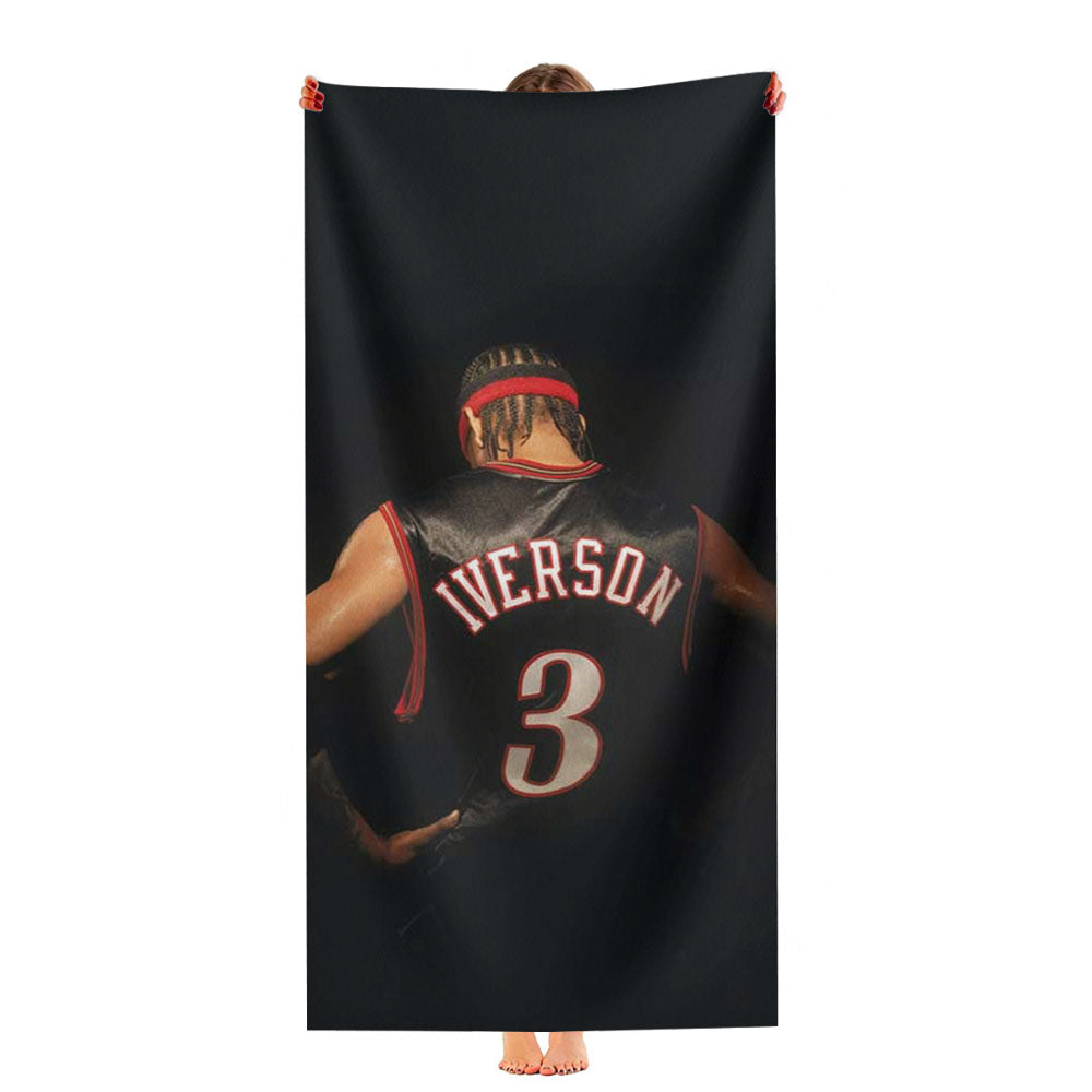 Allen Iverson 3 Basketball Ultra-Soft Luxury Bathroom Towels
