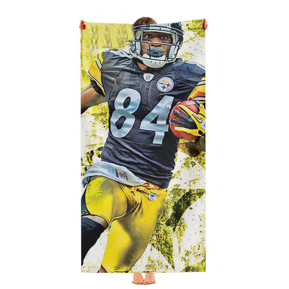 Antonio Brown Pittsburgh Steelers Ultra-Soft Luxury Bathroom Towels