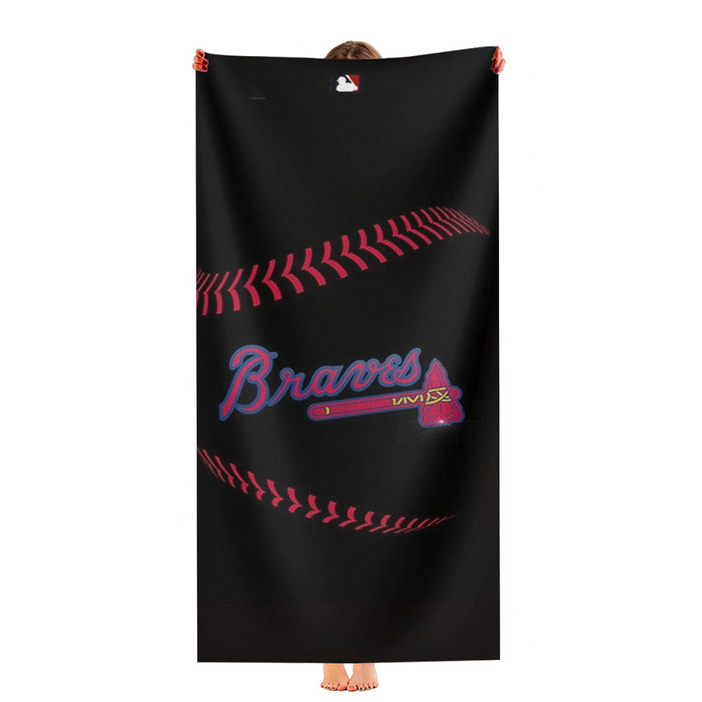 Atlanta Braves Baseball Mlb Ultra-Soft Luxury Bathroom Towels