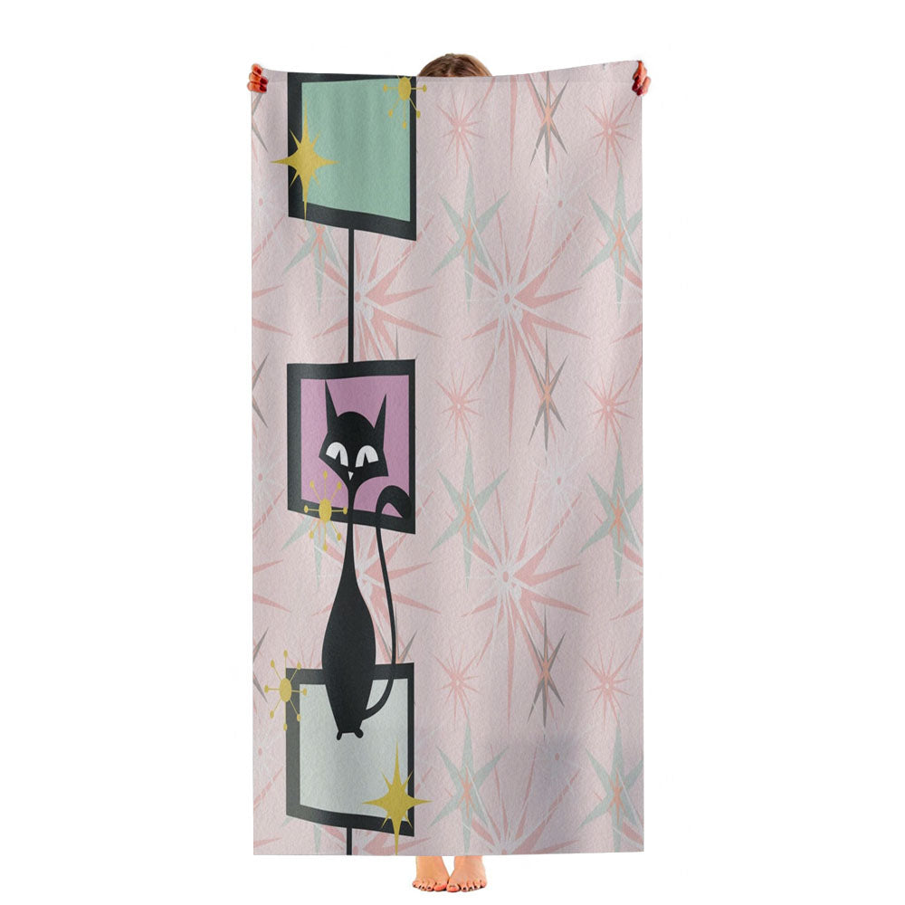 Atomic Cat Mid Century Modern Ultra-Soft Luxury Bathroom Towels