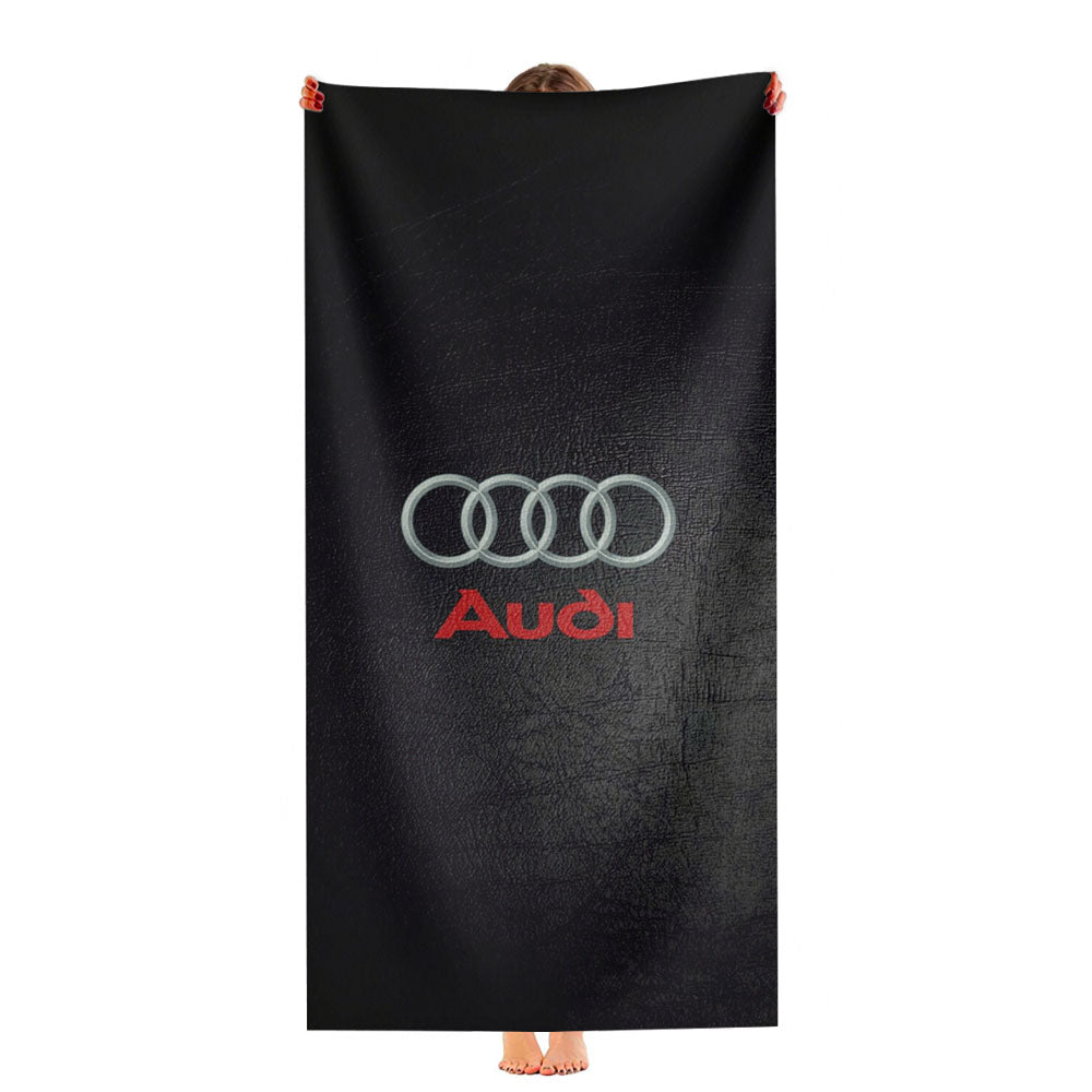 Audi Dark Logo Wallpaper Ultra-Soft Luxury Bathroom Towels