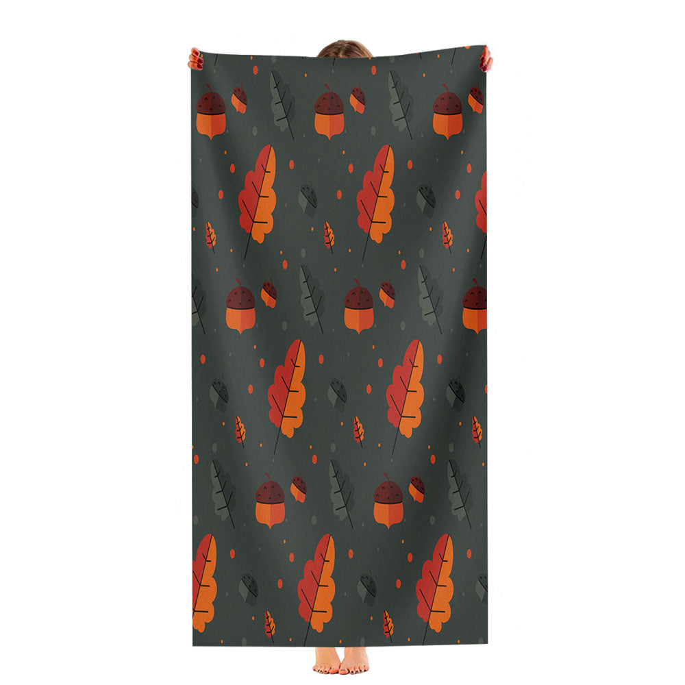 Autumn Patterns 2 Ultra-Soft Luxury Bathroom Towels