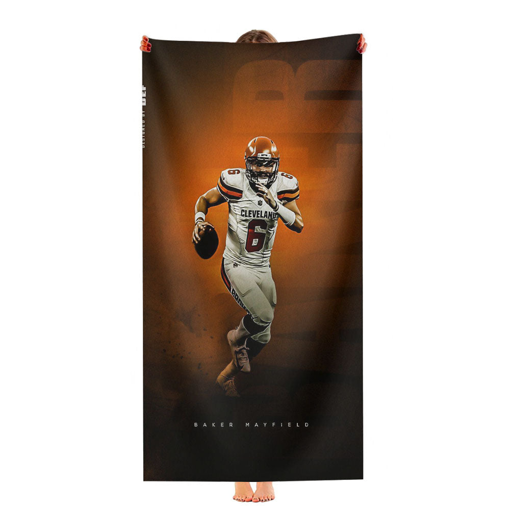 Baker Mayfield Cleveland Browns Ultra-Soft Luxury Bathroom Towels