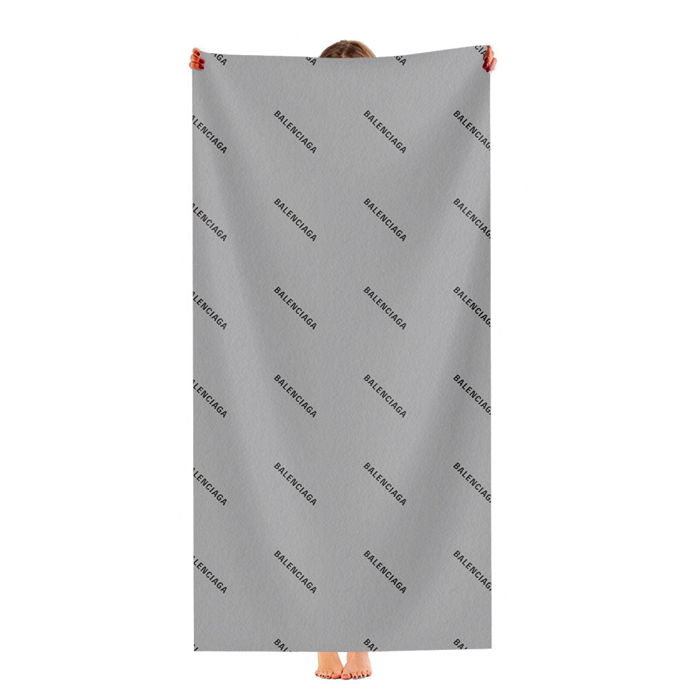 Balenciaga Grey Pattern Ultra-Soft Luxury Bathroom Towels
