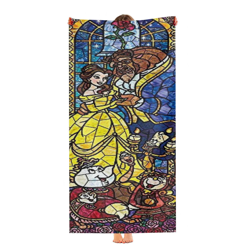 Beauty And The Beast Glass Ultra-Soft Luxury Bathroom Towels