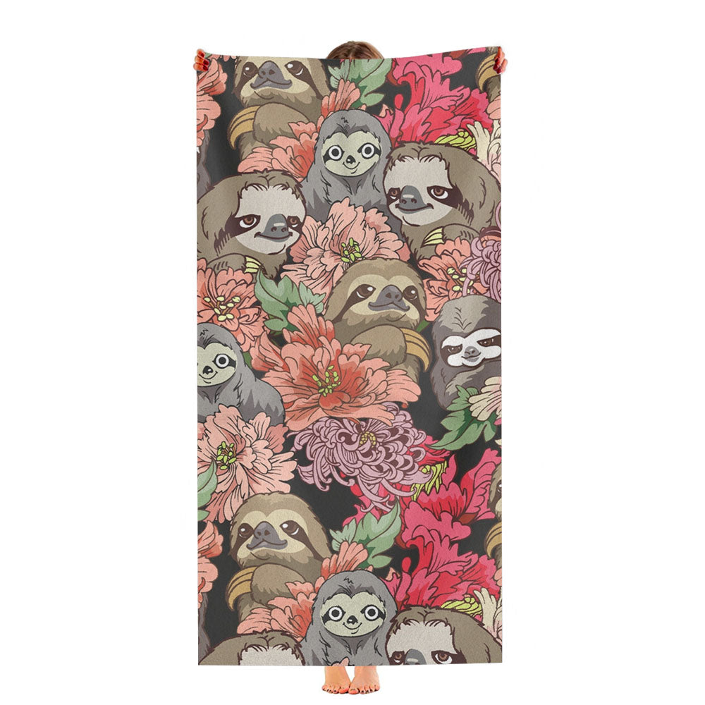 Because Sloths Pattern Art Ultra-Soft Luxury Bathroom Towels
