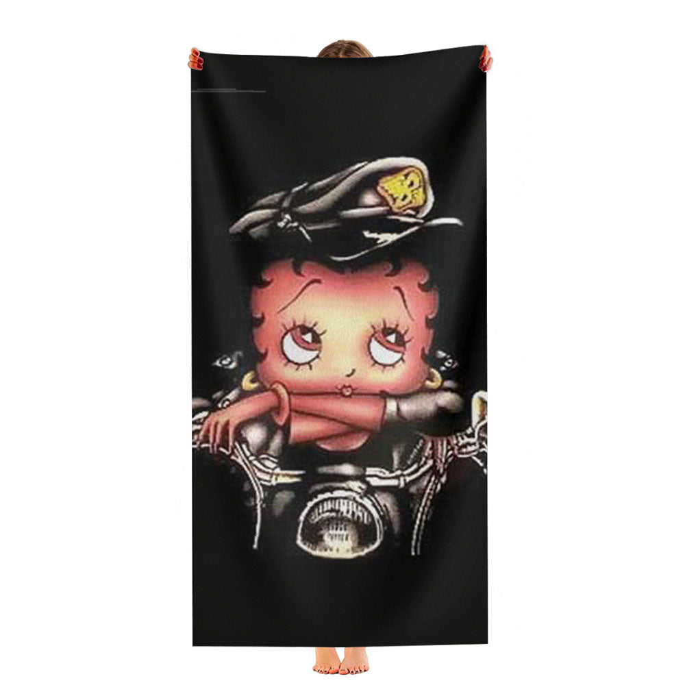 Betty Boop Biker Ultra-Soft Luxury Bathroom Towels