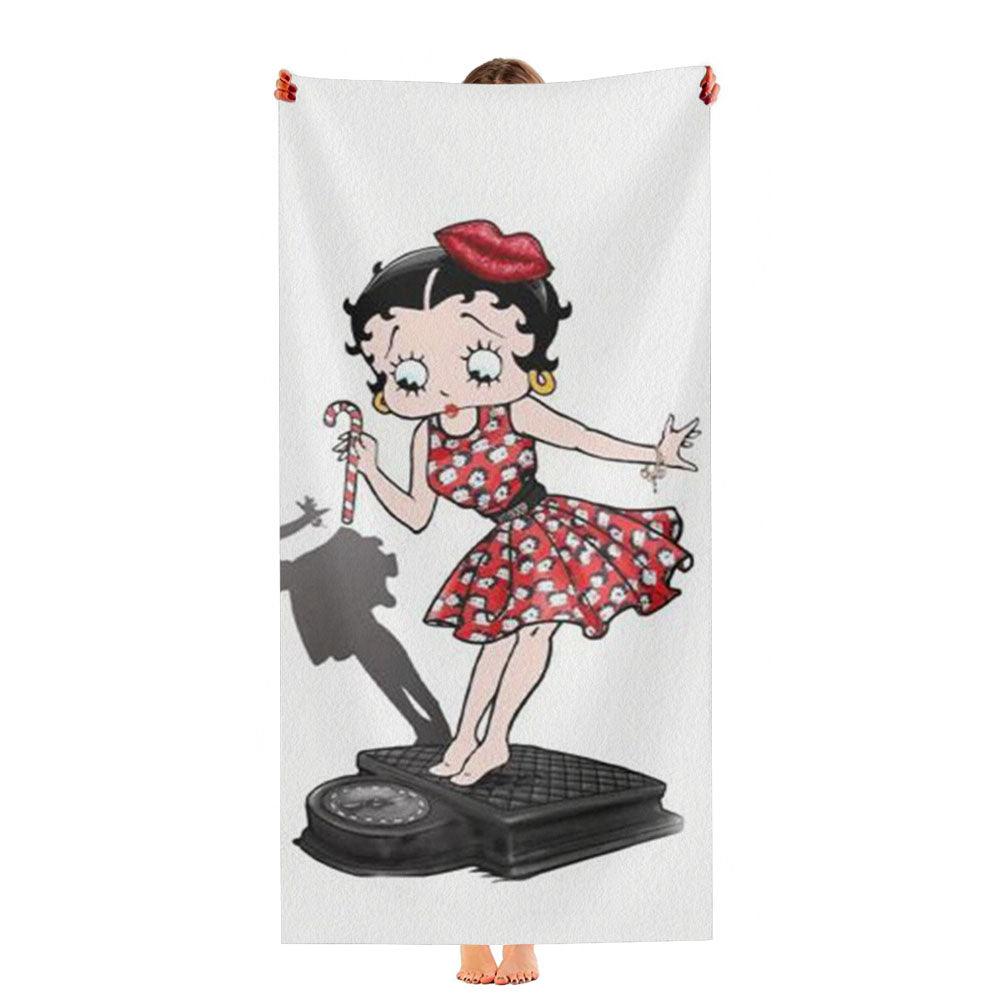 Betty Boop Comic Girl 4 Ultra-Soft Luxury Bathroom Towels