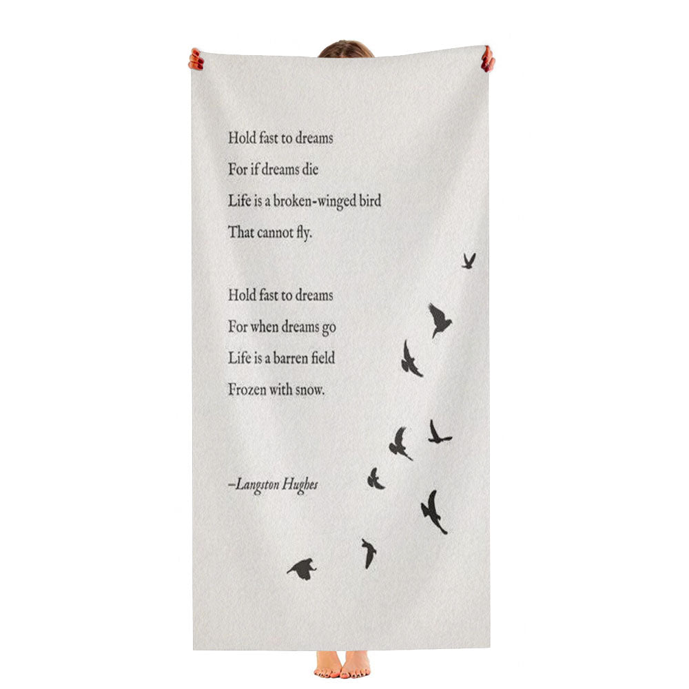 Bird Poem Ultra-Soft Luxury Bathroom Towels