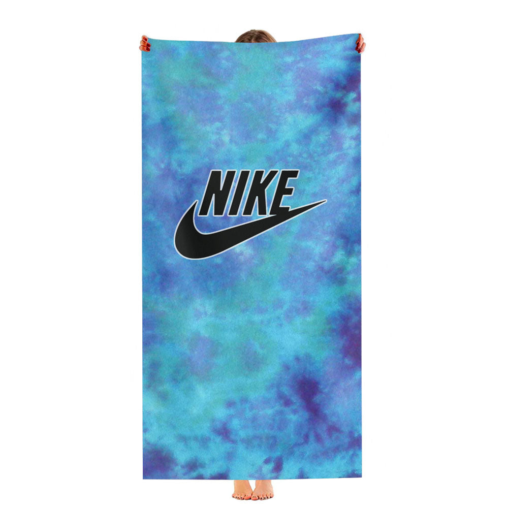 Blue Nike Tie Dye Ultra-Soft Luxury Bathroom Towels