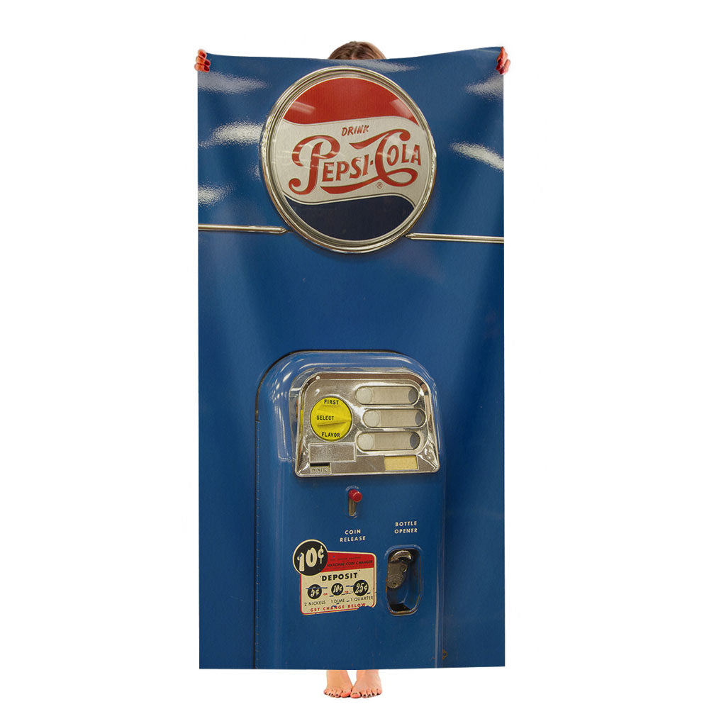 Blue Pepsi Cola Vendo Machine Ultra-Soft Luxury Bathroom Towels