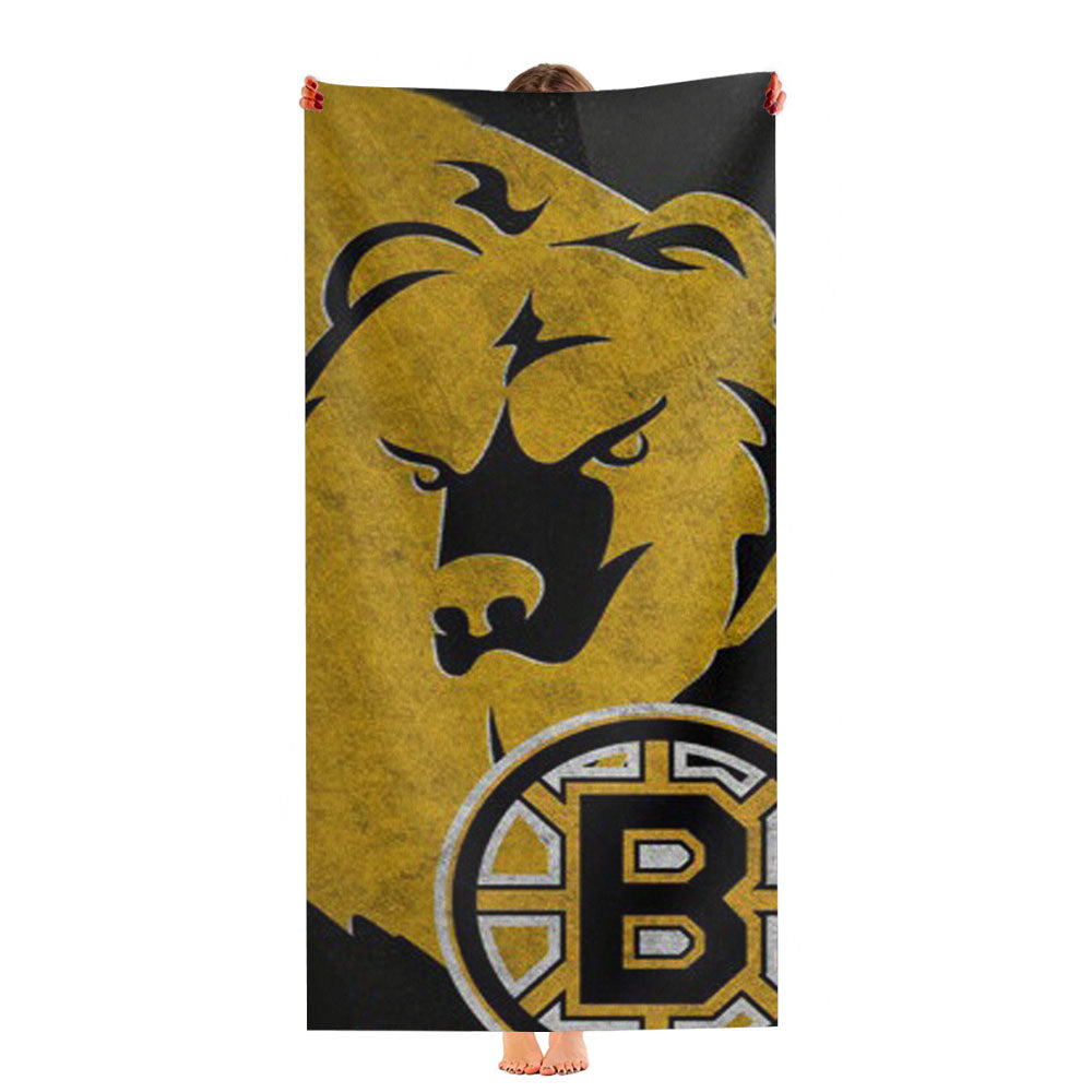 Boston Bruins Nhl Sport Logo Ultra-Soft Luxury Bathroom Towels