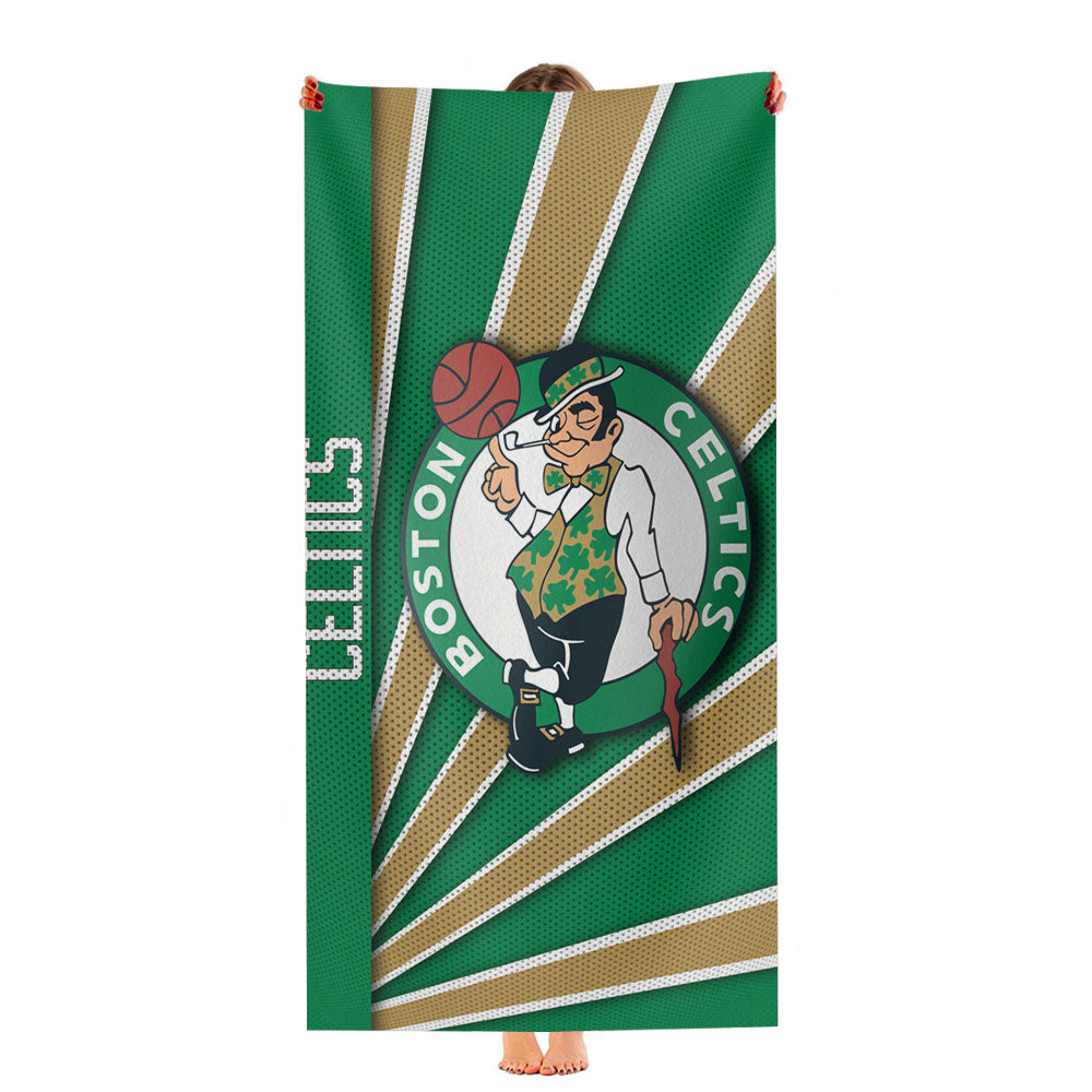 Boston Celtics Stripe Wallpaper Ultra-Soft Luxury Bathroom Towels