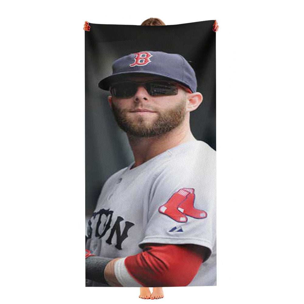 Boston Red Sox Dustin Pedroia Ultra-Soft Luxury Bathroom Towels