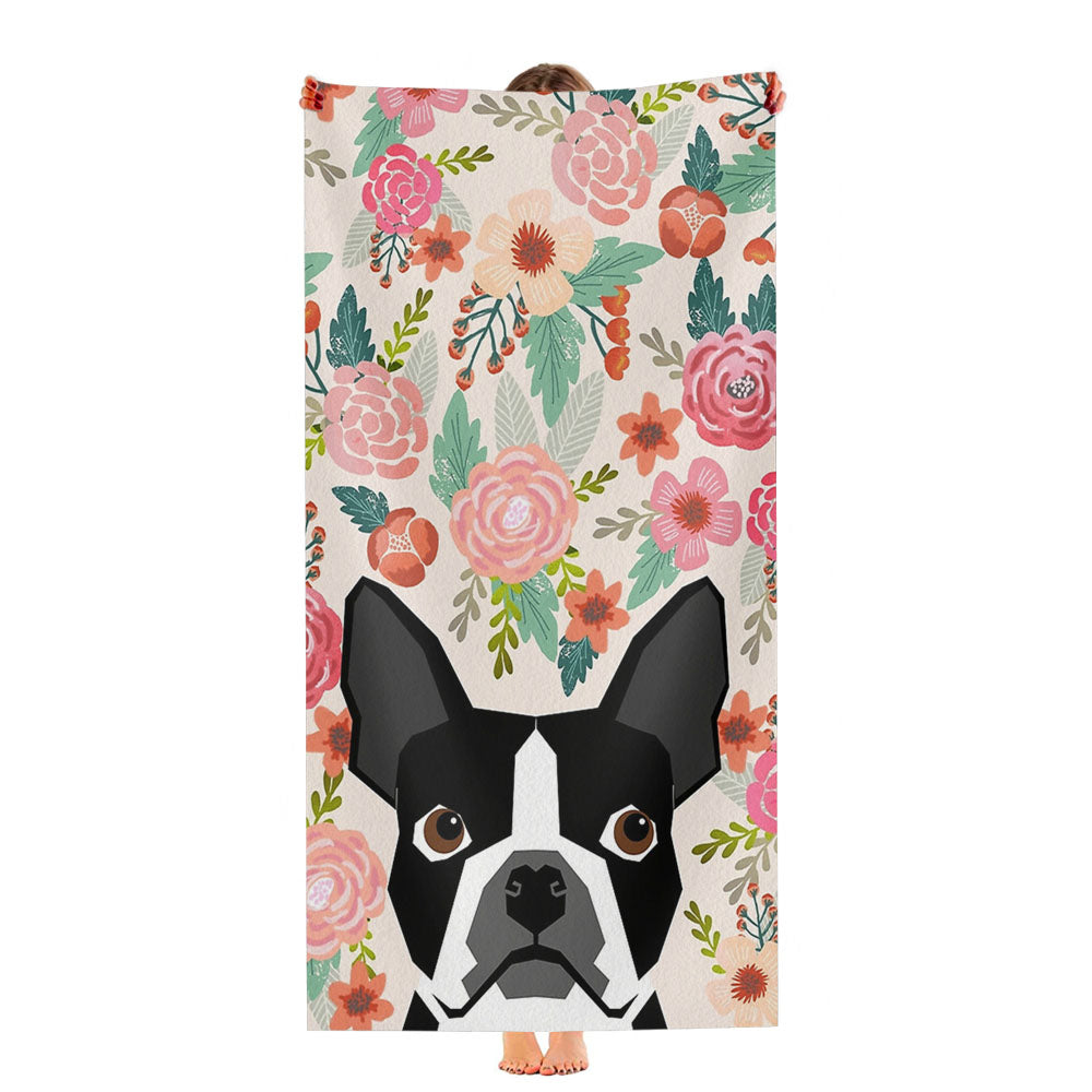 Boston Terrier Dog Breed Ultra-Soft Luxury Bathroom Towels