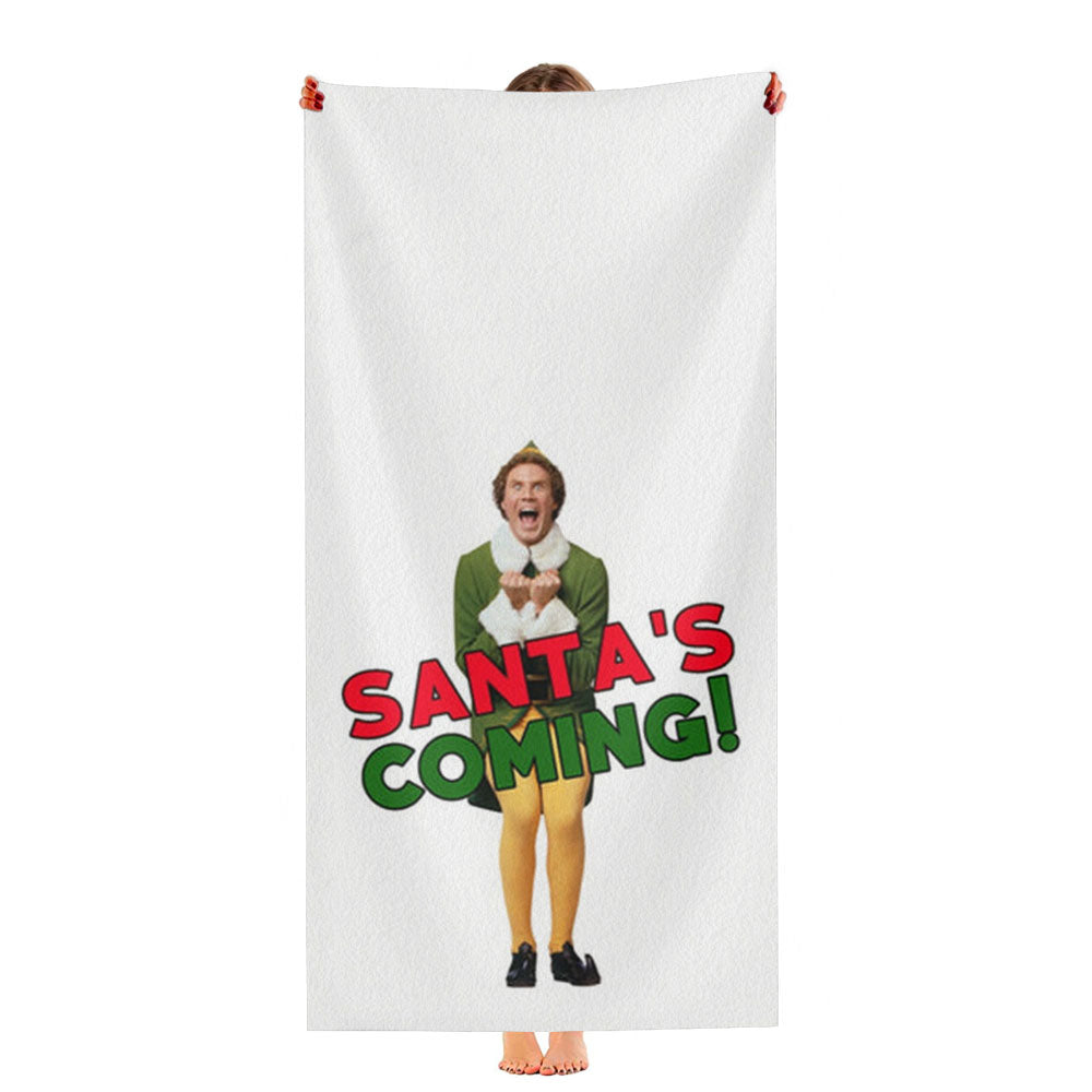 Buddy The Elf - Santa'S Coming Ultra-Soft Luxury Bathroom Towels
