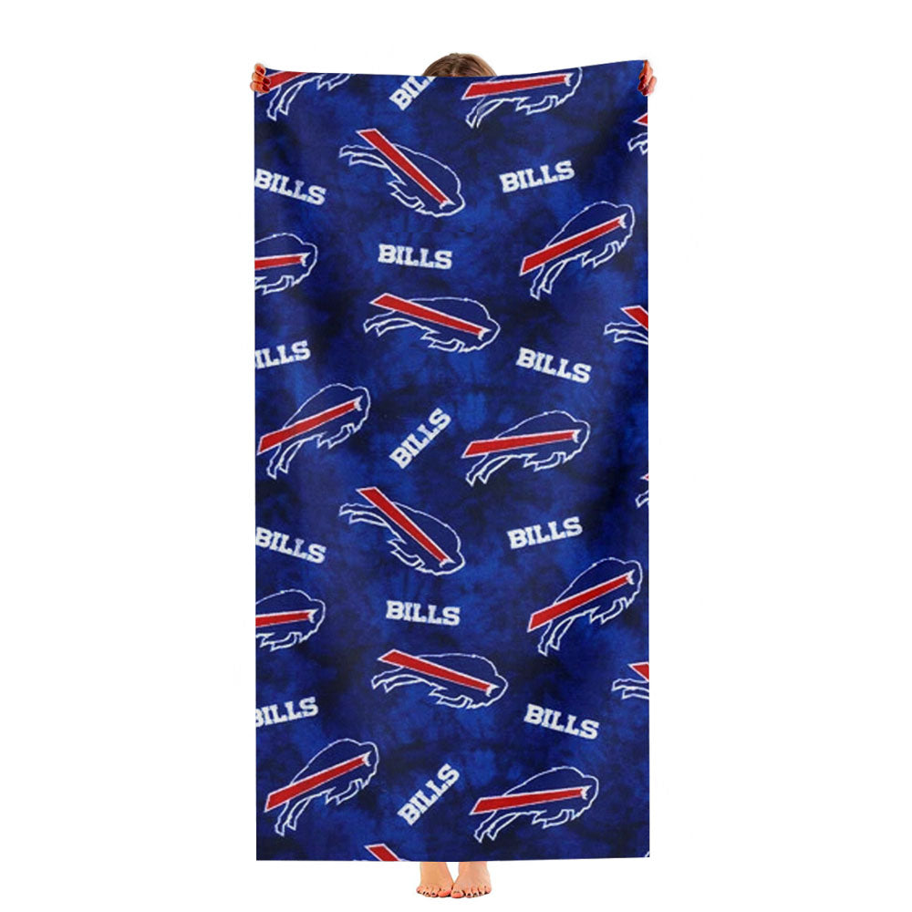 Buffalo Bills Emblem Pattern Ultra-Soft Luxury Bathroom Towels