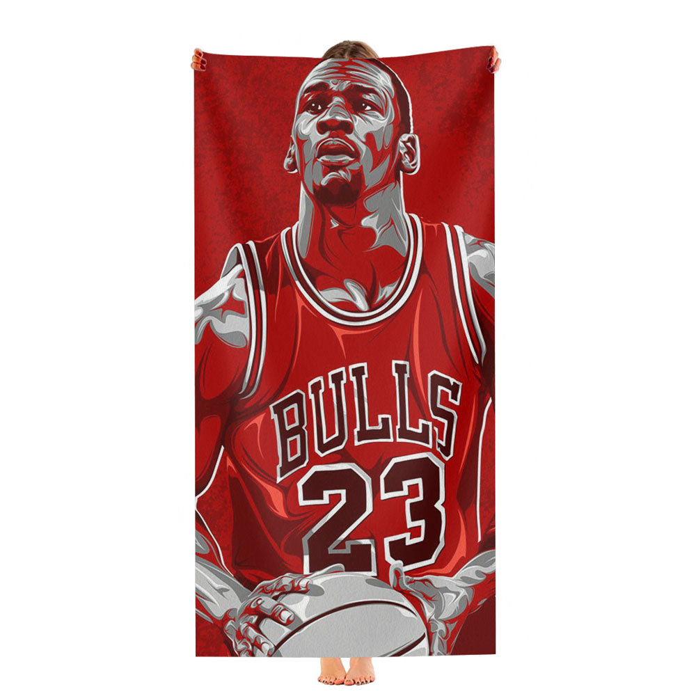 Bulls Man Jordan Chicago H Ultra-Soft Luxury Bathroom Towels