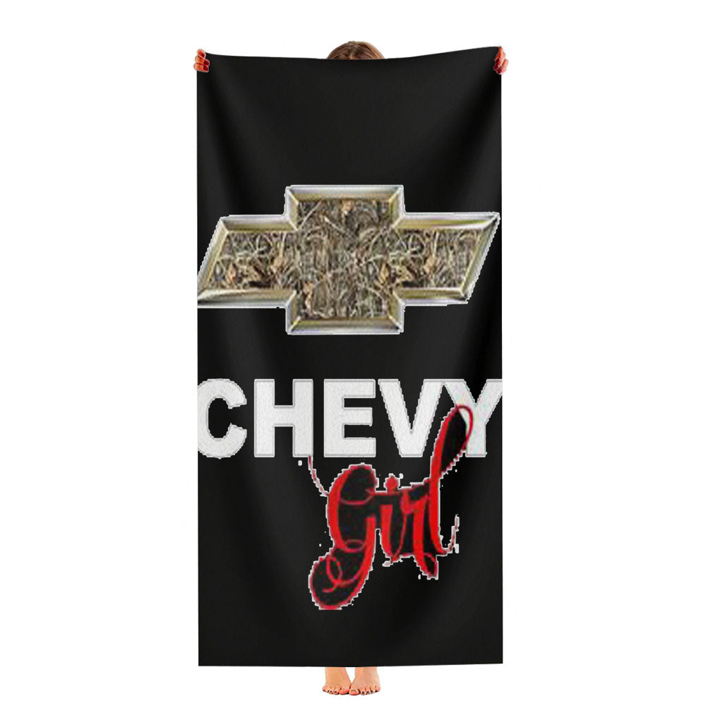 Camo Chevy Girl Ultra-Soft Luxury Bathroom Towels