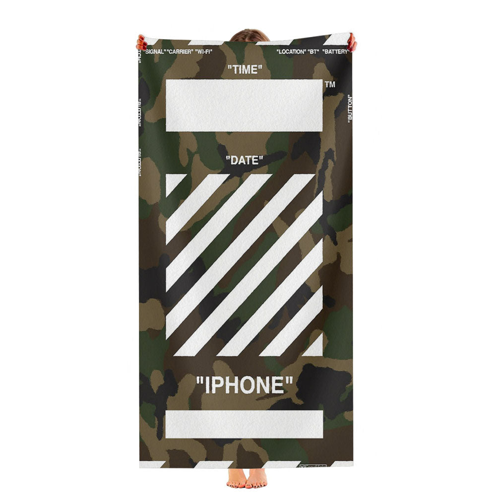 Camouflage Off White Style Ultra-Soft Luxury Bathroom Towels