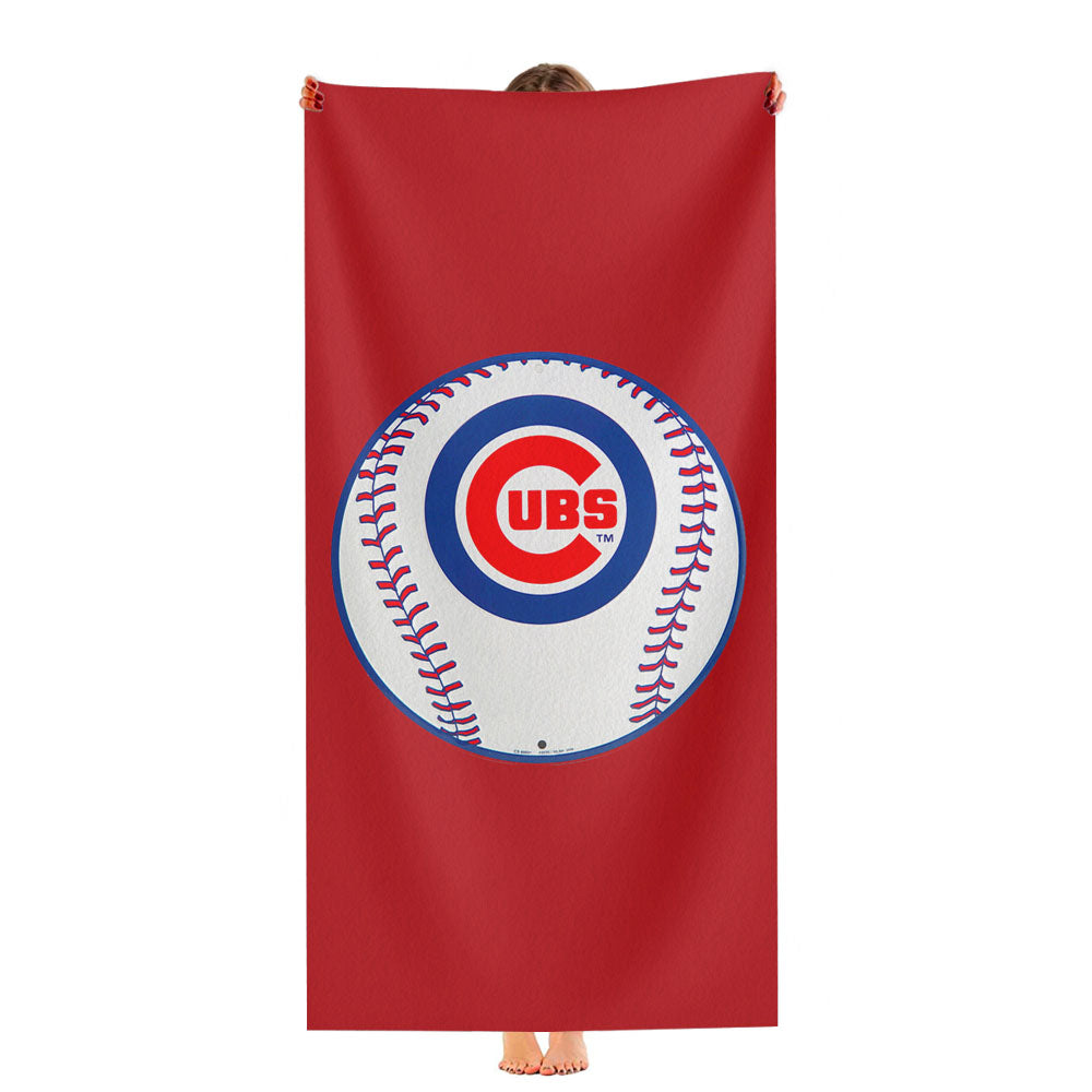 Chicago Cubs Baseball Logo Ultra-Soft Luxury Bathroom Towels