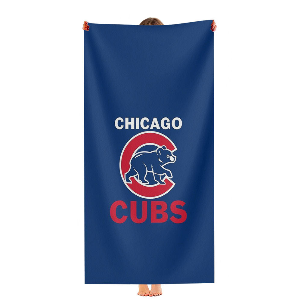 Chicago Cubs Bear Logo Style Ultra-Soft Luxury Bathroom Towels