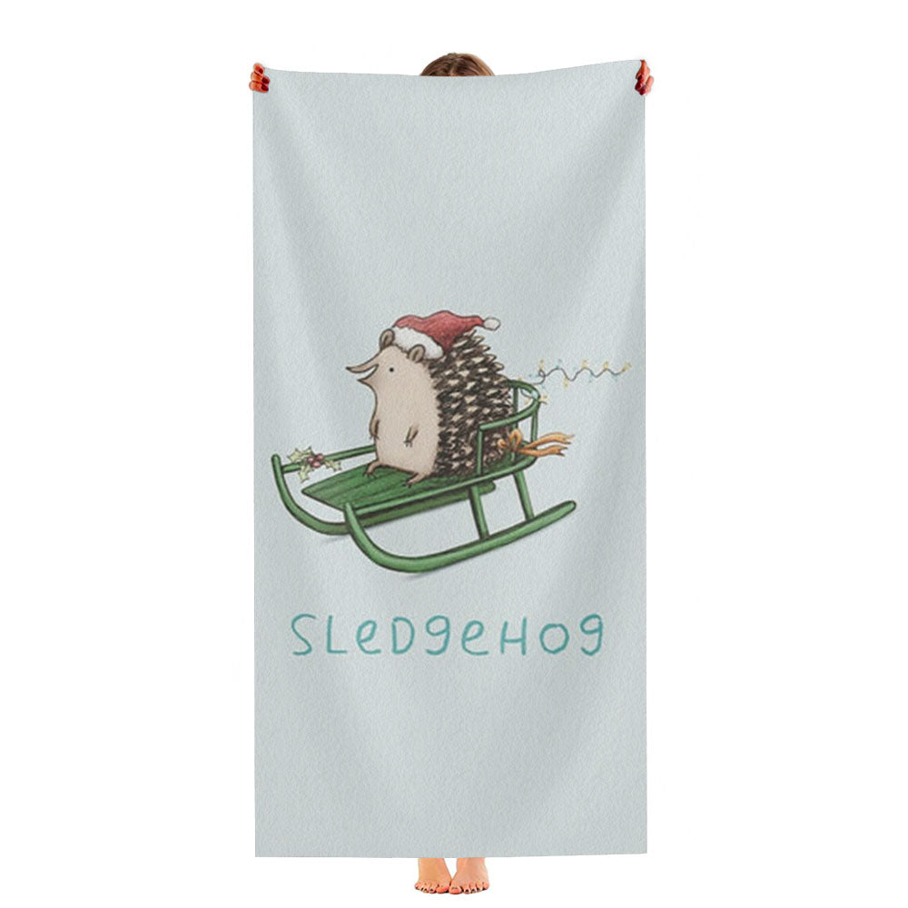 Christmas Jumper Pattern Gingerbread Man Ultra-Soft Luxury Bathroom Towels