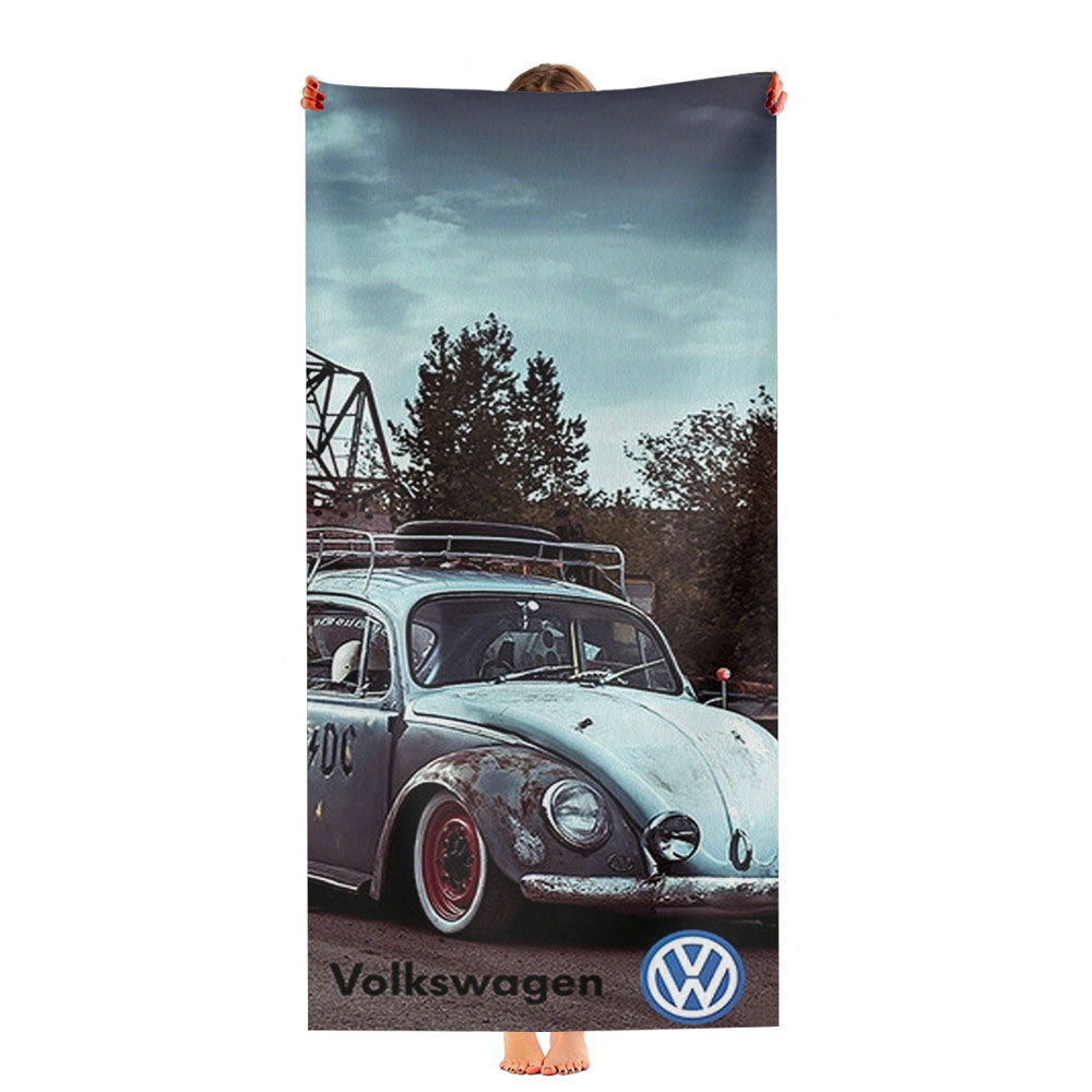 Classic Car Volkswagen Ultra-Soft Luxury Bathroom Towels