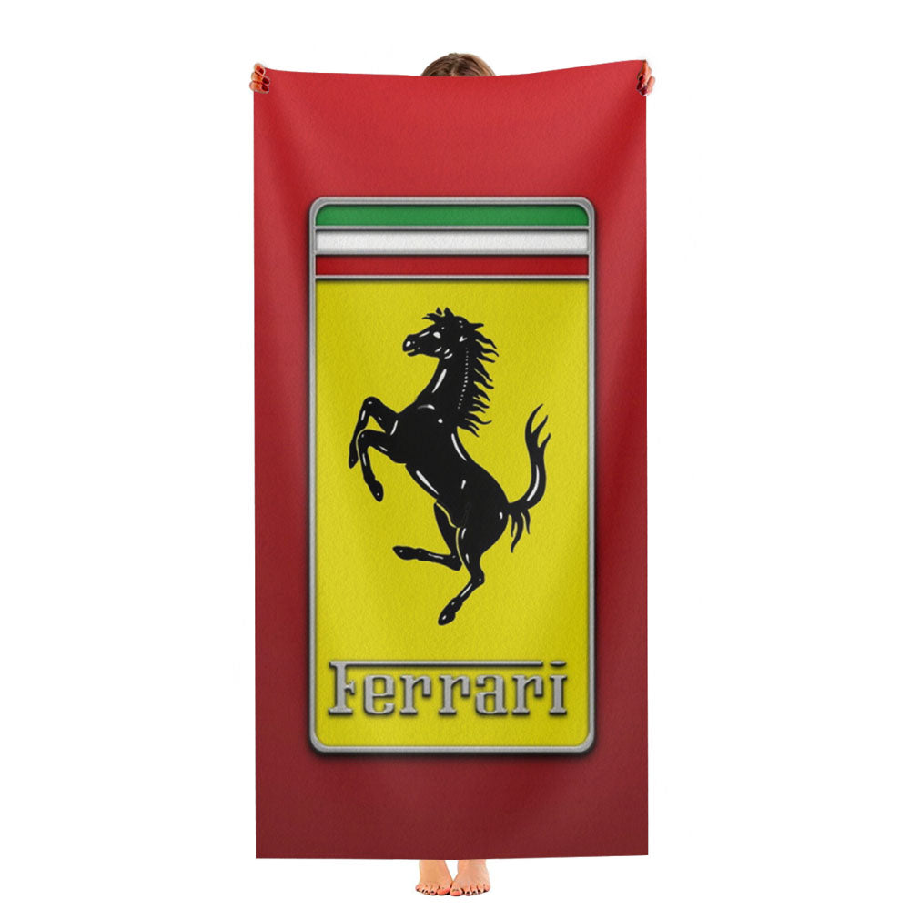 Classic Ferrari Logo Ultra-Soft Luxury Bathroom Towels
