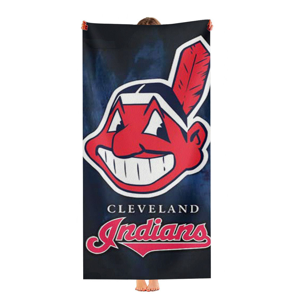 Cleveland Indians Logo Blue Fade Ultra-Soft Luxury Bathroom Towels